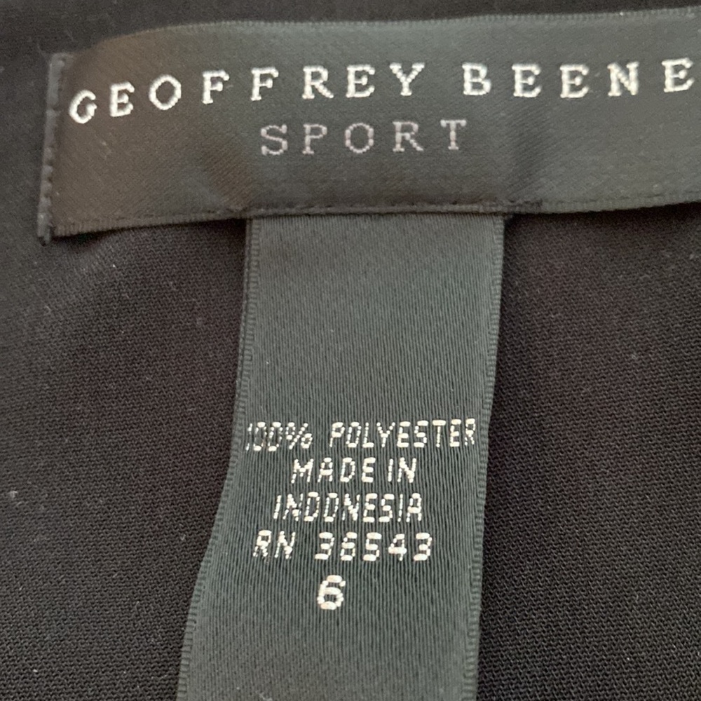 Geoffrey Beene Sport Black Brown Cream Dots 6 Career Parisian Chic Flare Skirt - Picture 7 of 8